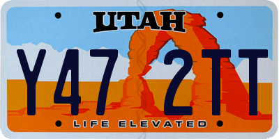 UT license plate Y472TT