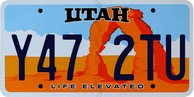 UT license plate Y472TU