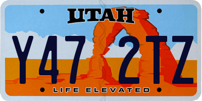 UT license plate Y472TZ