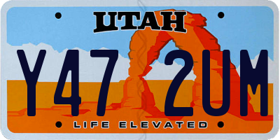 UT license plate Y472UM