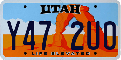 UT license plate Y472UO