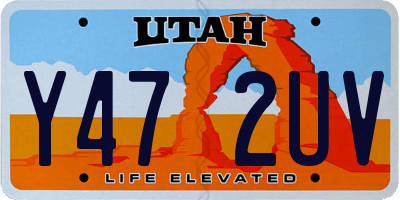 UT license plate Y472UV