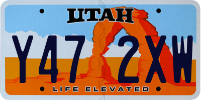 UT license plate Y472XW