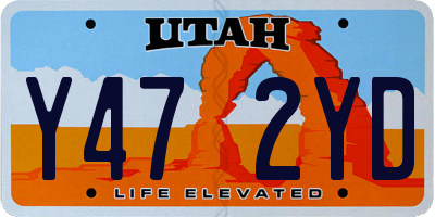 UT license plate Y472YD