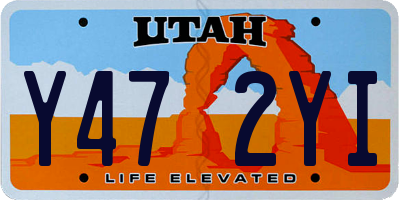UT license plate Y472YI