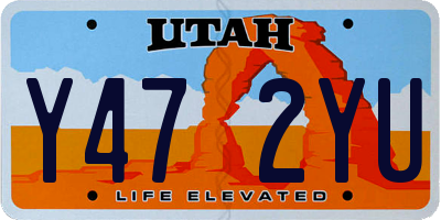 UT license plate Y472YU