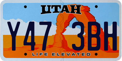 UT license plate Y473BH