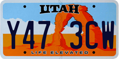 UT license plate Y473CW