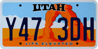 UT license plate Y473DH