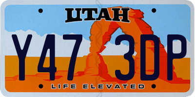 UT license plate Y473DP