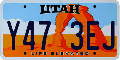 UT license plate Y473EJ