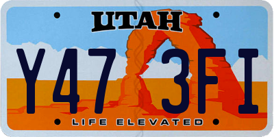 UT license plate Y473FI