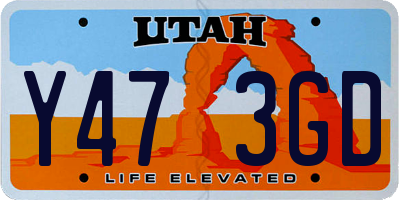 UT license plate Y473GD