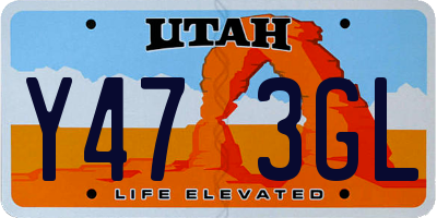 UT license plate Y473GL