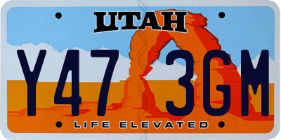 UT license plate Y473GM