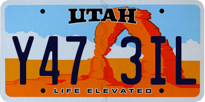 UT license plate Y473IL