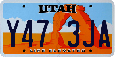 UT license plate Y473JA