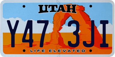 UT license plate Y473JI