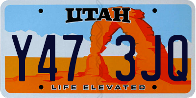 UT license plate Y473JQ