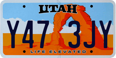 UT license plate Y473JY