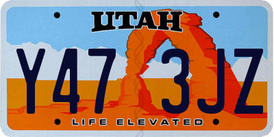 UT license plate Y473JZ