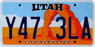 UT license plate Y473LA