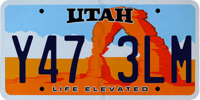 UT license plate Y473LM
