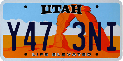 UT license plate Y473NI