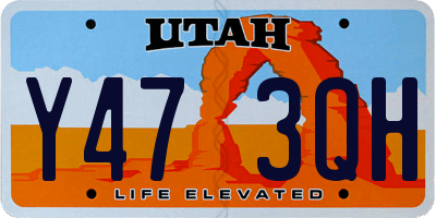 UT license plate Y473QH