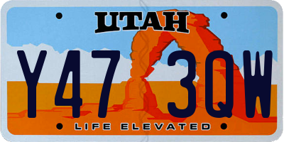UT license plate Y473QW
