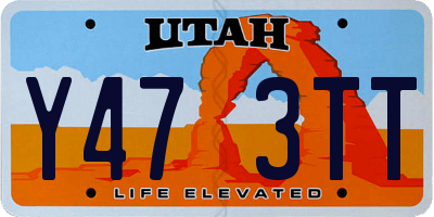UT license plate Y473TT