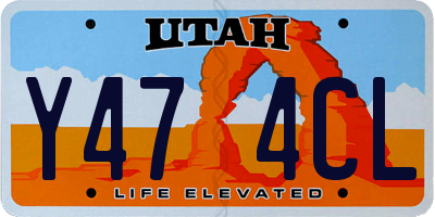 UT license plate Y474CL