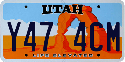 UT license plate Y474CM