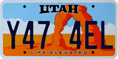 UT license plate Y474EL