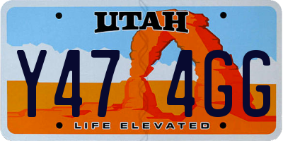 UT license plate Y474GG