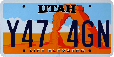 UT license plate Y474GN
