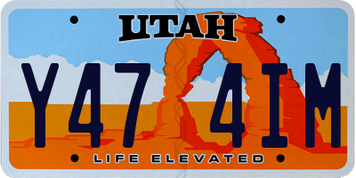UT license plate Y474IM