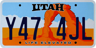 UT license plate Y474JL