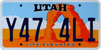UT license plate Y474LI