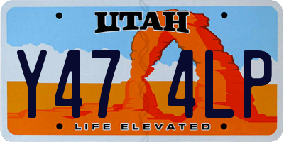 UT license plate Y474LP