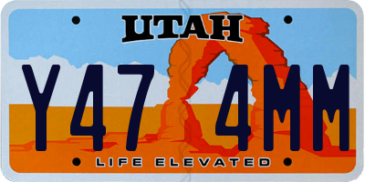 UT license plate Y474MM