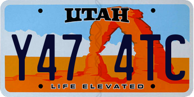 UT license plate Y474TC