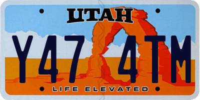 UT license plate Y474TM