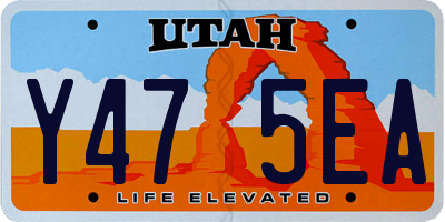 UT license plate Y475EA
