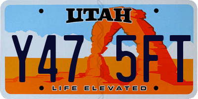 UT license plate Y475FT