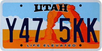 UT license plate Y475KK