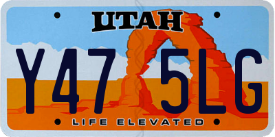 UT license plate Y475LG