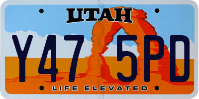 UT license plate Y475PD