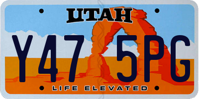 UT license plate Y475PG