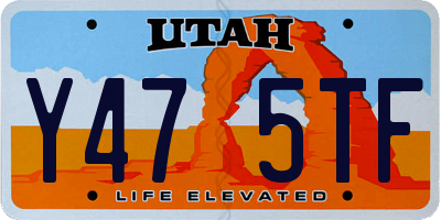 UT license plate Y475TF